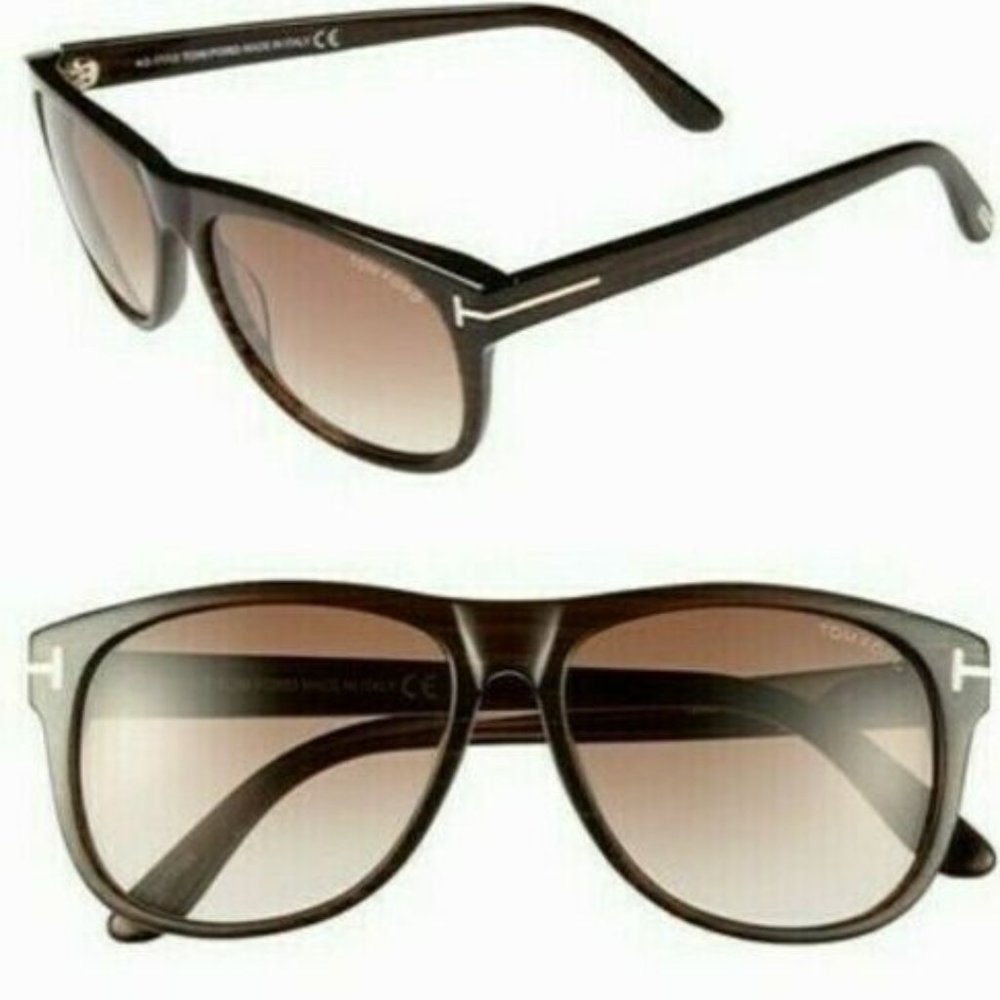 TOM FORD OLIVIER TF 236 50P BROWN WOOD BROWN GRADIENT SUNGLASSES